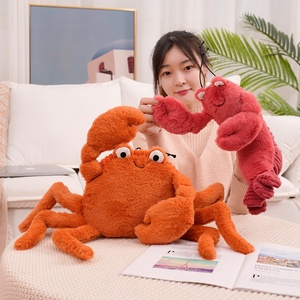 Peluche de simulación de <span class=keywords><strong>cangrejo</strong></span>, langosta y camarón, muñeco para máquina de garras con relleno de algodón PP, 31-50cm de altura, para mujeres - Product Image 4