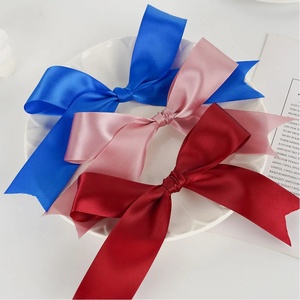 공장 도매 4cm 1.5인치 새틴 리본 선물 포장 웨딩 장식 꽃다발 DIY용 - Product Image 6