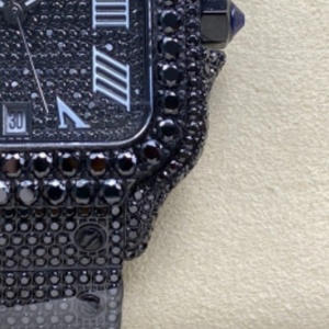 Montre mécanique carrée en obsidienne noire, élégante et luxueuse, montre calendrier étanche de haute qualité - Product Image 2
