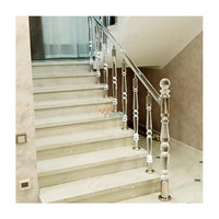 Moyen-Orient balcon pont garde-corps clair acrylique cristal décor escalier pmma balustre verre escalier pilier