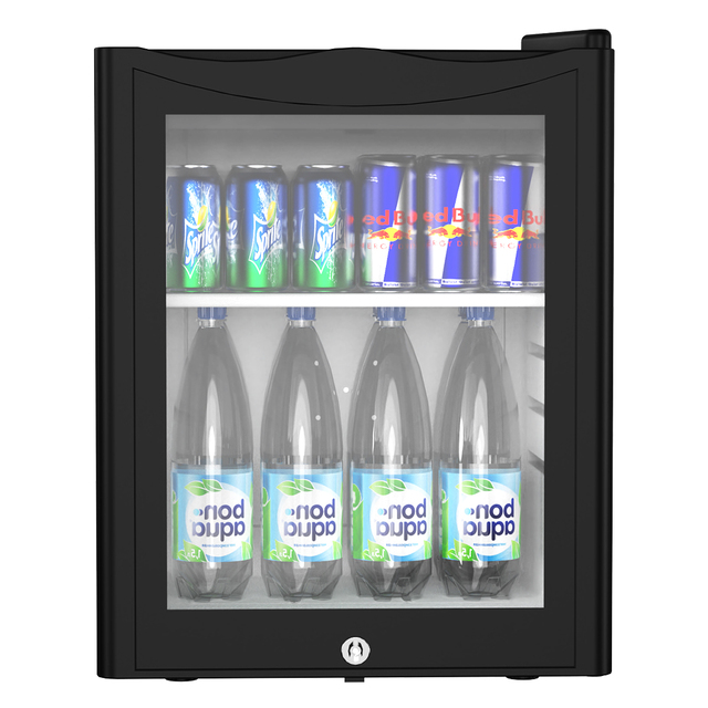 Hotel Appliance Semiconductor Glass Door Mini Bar Fridge Freezer Electric Silent bar Cabinet Mini Refrigerator for Bedroom Use