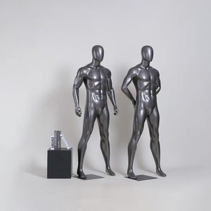 DE LIANG高級ファッション強い男性用ドレスフォームマネキンブラックゴールドグラスファイバー製スタンドポーズスポーツウェア用 - Product Image 4