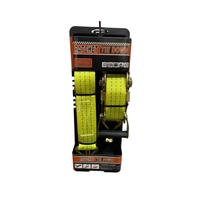 Sangles d'arrimage à cliquet durables de 1,5 pouce en polyester/PE/PP, certifiées CE, avec double crochet en J, résistance à la rupture de 2000 kg