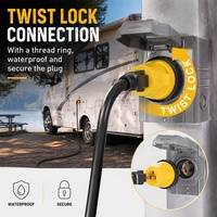 Adaptador para RV con Certificación ETL de Guankai, 5-15P SS2-50R 15A/110V 50A/110V, Enchufe Giratorio de Cobre/PVC, Modelo LP31.2ZW0.42, Generador