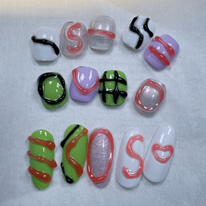 Diseñador <span class=keywords><strong>de</strong></span> lujo 5D Jelly Macaron en relieve Candy Gel LED <span class=keywords><strong>de</strong></span> larga duración 3D esculpido DIY moldeado <span class=keywords><strong>de</strong></span> uñas estilo francés artístico - Product Image 2