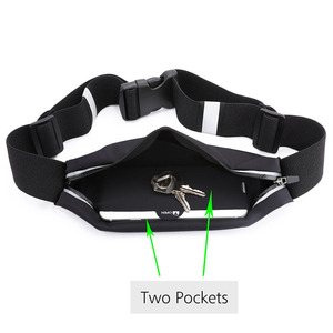 Teléfono celular Cinturón para correr Fanny Cintura Cremallera Paquete con vista Ventana táctil Impermeable - Product Image 4