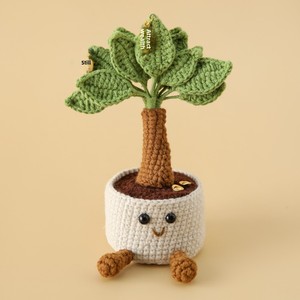 Creativo Bonsai di Schefflera in Stile Cinese, Finto, con Corda Intrecciata, <span class=keywords><strong>Mini</strong></span> Albero della Fortuna, Succulenta Decorativa - Product Image 3