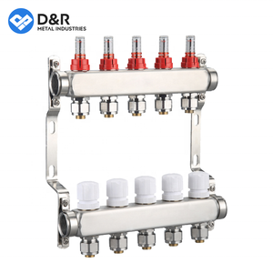 床暖房システム2/3 /4/5/6ステンレス鋼配管マニホールド真鍮水マニホールドカスタマイズ - Product Image 4