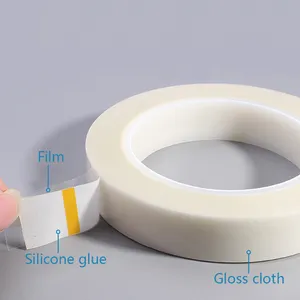 Fast Delivery Custom White 3mm Waterproof Fibre Glass Double-sided Tape 50mm For Insulation