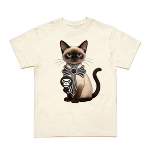 <b>Men's</b> Cross-border Retro Regular Fit 100% Cotton Jersey <b>Animal</b> Print Short Sleeve O-Neck T-Shirt 180g Hip-Hop Harajuku Style - Product Image 1