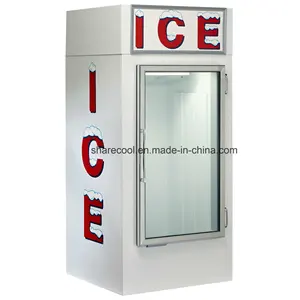 室内玻璃门制冰机，超市玻璃门冷冻机