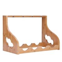 Porte-verres en bambou naturel, design moderne et écologique, pour comptoir, porte-bouteilles pour la maison, certifié LFGB