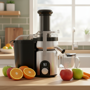 Nouvel <span class=keywords><strong>extracteur</strong></span> de <span class=keywords><strong>jus</strong></span> centrifuge puissant de 1000 W en acier inoxydable avec commande numérique par bouton - Product Image 3