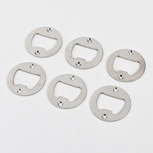 Stainless Steel Round Bottle Opener Wall Mount Heavy Duty Manual Opener Accessories For Refrigerator Magnetic Fixing - Product Image 1