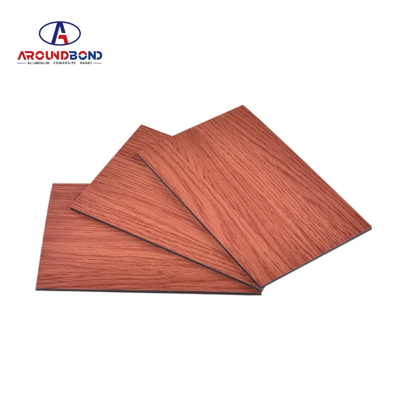 Wood Design Wall Cladding Materials 4mm Outdoor Decor Panel Wooden Color ACP for Exterior