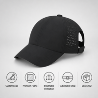 Casquette de sport unie à lanières croisées, maille respirante découpée au laser, légère pour la course, le golf et le baseball