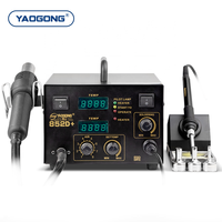 YAOGONG 852D+ Station de Rework CMS 2 en 1, Pistolet à Air Chaud et Station de Soudage pour la Réparation et la Maintenance Électronique Industrielle