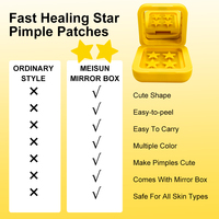Patch anti-acné hydrocolloïde étoile à cinq branches OEM ODM, boîte miroir de maquillage, patch anti-imperfections absorbant l'excès de sébum