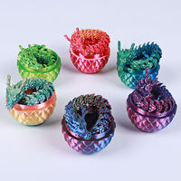 Ensemble d'œufs de dragon imprimés en 3D créatifs avec dragon surprise à l'intérieur, jouet œuf mystère en résine décorative, ornement fantaisie de collection