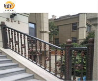 Vente en gros de main courante d'escalier en alliage d'aluminium pour villas cadre métallique en bois traité sous pression naturel