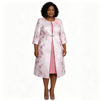 Robe longue grande taille deux pièces pour femme, tenue de cérémonie turque, robe africaine deux pièces