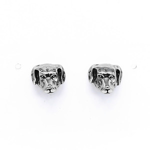 Yunnique Boucles d'oreilles en forme de chien dalmatien en acier titane, bijoux de mode pour hommes et femmes - Product Image 3