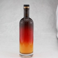 Bouteilles de vin vides en céramique, 50 pièces, verre de production professionnel, emballage de vin, Transparent ou couleur personnalisée, 250ml 500ml