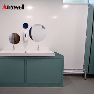 Hpl Hội Đồng Quản Trị Nhỏ gọn <span class=keywords><strong>Laminate</strong></span> nhà vệ sinh cubicle thương mại phân vùng - Product Image 3