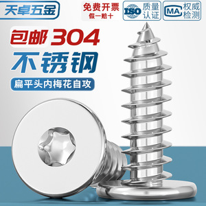 Tornillos Autorroscantes de Cabeza Plana Torx de Acero Inoxidable 304 Tianzhuo Hardware M2 M3 M4 M5 para la Industria de la Construcción - Product Image 5