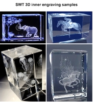 Machine de gravure laser intérieure en cristal 3D 4030 Portrait Photo Sculpture Plaque Subsurface Prend en charge les formats DXF PLT AI DWG DST