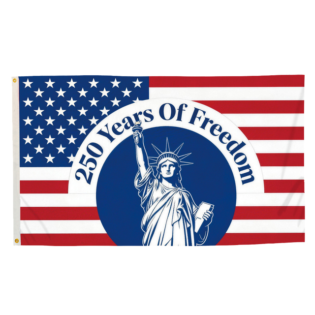 250 American Anniversary Flag 4th of July 1776 Patriotic American Flags for Outside 3x5 Double Sided Outdoor Yard Decorations