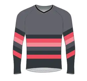 150gm Moisture Wicking Knit Poly Full color sublimated prints with UV protection BMX Race Jersey