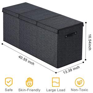 Organiseurs et coffres de rangement pour jouets d'enfants, pour garçons et filles, avec double couvercle rabattable, pour la chambre d'enfant, la salle de jeux, le placard, l'organisation de la maison - Product Image 2