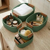 Petit panier de rangement de bureau, boîte de rangement et d'organisation pour articles divers, panier et boîte de rangement pour fournitures de garderie et jouets pour bébés