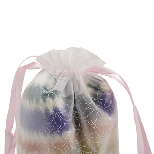 Custom Drawstring Gift Bags Transparent Pe Plastic Cosmetic <b>Storage</b> Bag Portable Rectangle 1-3L With Printed Design - Product Image 1