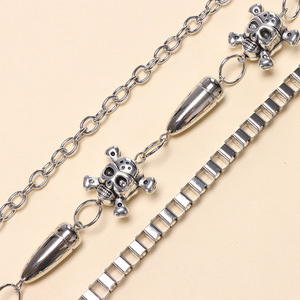 Punk Style Multi Layered Skull Bullet Pants <b>Chain</b> For Men Denim Waist <b>Chain</b> Accessory - Product Image 3