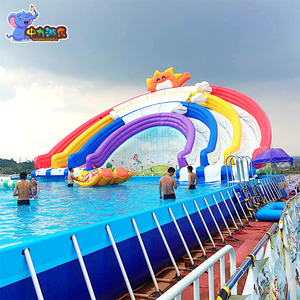 Ngoài trời tùy biến trượt bơm hơi hồ bơi công viên nước trò chơi cầu vồng trượt nước Hồ bơi bơm hơi nổi trò chơi nước bơm hơi - Product Image 2