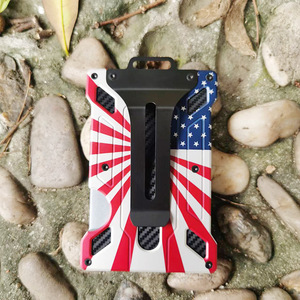 Newest Model Custom Logo Carbon Fiber Aluminum Slim Business Credit Card Holder RFID Money Clips <strong>Wallet</strong> <strong>for</strong> <strong>Man</strong> With ID Slot - Product Image 6