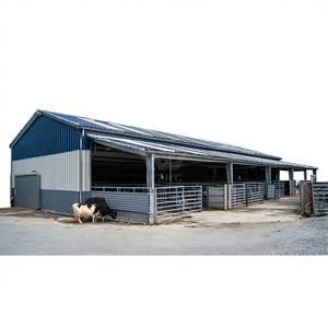 Écurie de chevaux, hangar de course, hangar à vaches, bâtiment agricole, écuries de bétail, abri pour chèvres, structures en acier léger, atelier, parc, préfabriqué, assemblage rapide - Product Image 1
