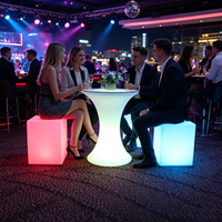 Tabourets cubes lumineux LED 2700K blanc chaud doux, étanches, pour soirées, événements extérieurs, hôtels et plages, garantie 2 ans