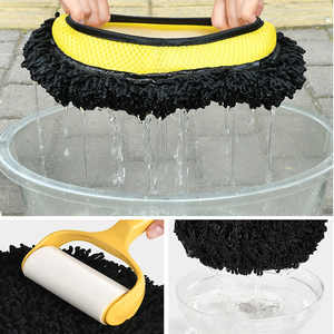 Balai de lavage de <span class=keywords><strong>voiture</strong></span> extensible avec tête en microfibre amovible, assure un nettoyage sans traces pour l'extérieur du véhicule et les vitres - Product Image 2