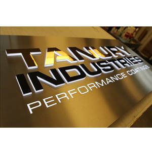 مكتب مخصص داخلي الخلفية Led Sign Business 3D أثار قطع يافطة أحرف أكريليكية جدار حرف شعار العلامة التجارية لافتات للأعمال - Product Image 3