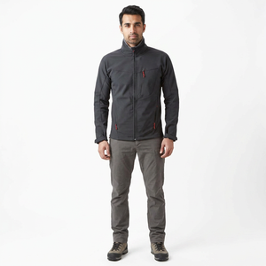 Vestes de sport et de randonnée pour hommes avec logo personnalisé, softshell, fermeture éclair intégrale, col montant, imperméables, rembourrage en coton - Product Image 1