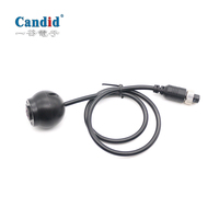 Kamera bulat Mini, resolusi HD Cctv dengan kamera mundur tampilan malam dipasang di dalam/samping/belakang untuk mobil Universal