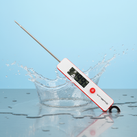 Termometer Digital Plastik Rumah Tangga Tahan Air Tipe Probe -50~300 Derajat Celcius untuk Memasak Daging BBQ di Dapur