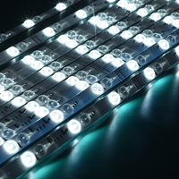 Barre LED rétroéclairée à réflexion diffuse pour plafond tendu, SMD 3030 RGB+CCT Epistar, découpable, grille à volets, 24 LED/M, DC24V