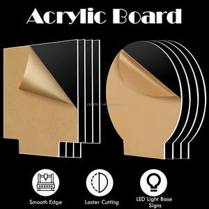定制徽标 3D 夜灯底座发光亚克力板 <span class=keywords><strong>LED</strong></span> 空白书写板 DIY 留言板 - Product Image 2