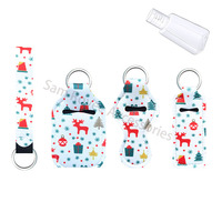 Soporte de neopreno de color sólido para bálsamo labial, bálsamo labial en barra, bálsamo labial en tubo, soporte para brillo labial, soportes para llaveros en blanco para sublimación