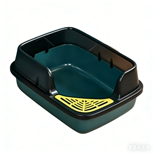 <span class=keywords><strong>Bac</strong></span> à <span class=keywords><strong>litière</strong></span> semi-fermé extra large avec côtés hauts anti-éclaboussures pour chats et chatons de grande taille - Product Image 3