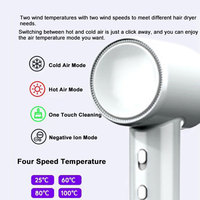 Sèche-cheveux portable Revair à soufflage inversé, avec ions négatifs personnalisés, pour voyages, hôtels et usage domestique, séchage rapide.